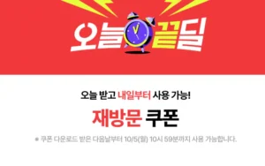 오늘 끝딜 (무료 / 배송비 무료)