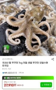 국내산 활 쭈꾸미 1kg