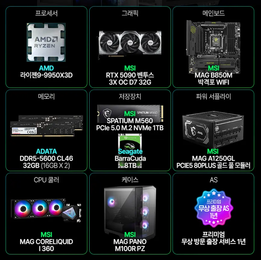 9950X3D_RTX5090 각개 추천 딜
