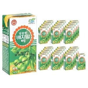 베지밀 달콤한 비 두유, 190ml (32개)