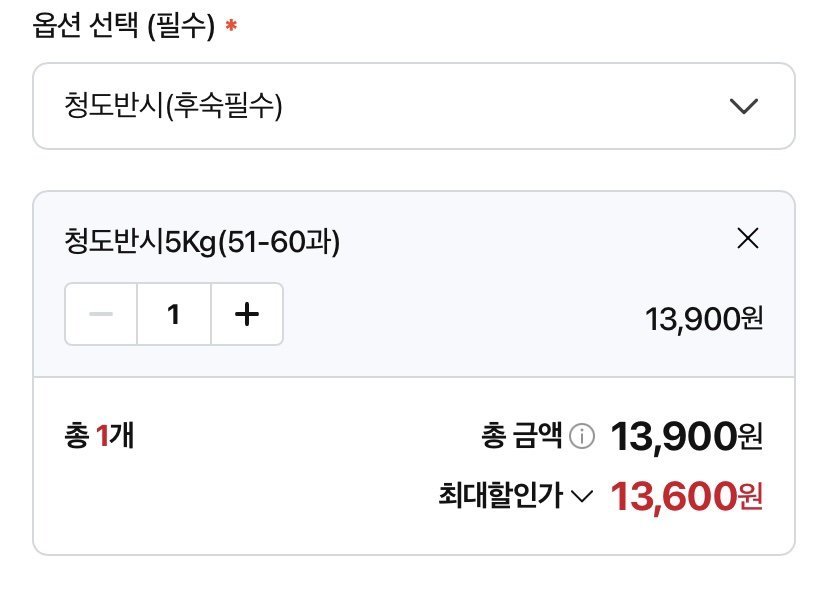 청도 씨없는감 반시 5kg 51~60과 홍시용