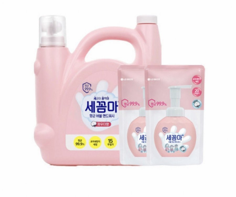 온더바디 세꼼마 핸드워시 파우더향 3.5l+파우더향 리필 200ml 2개