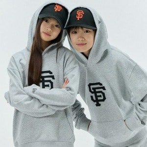 뉴에라 아동용 MLB 빅로고 후디 샌프란시스코 자이언츠 (130 x 그레이)