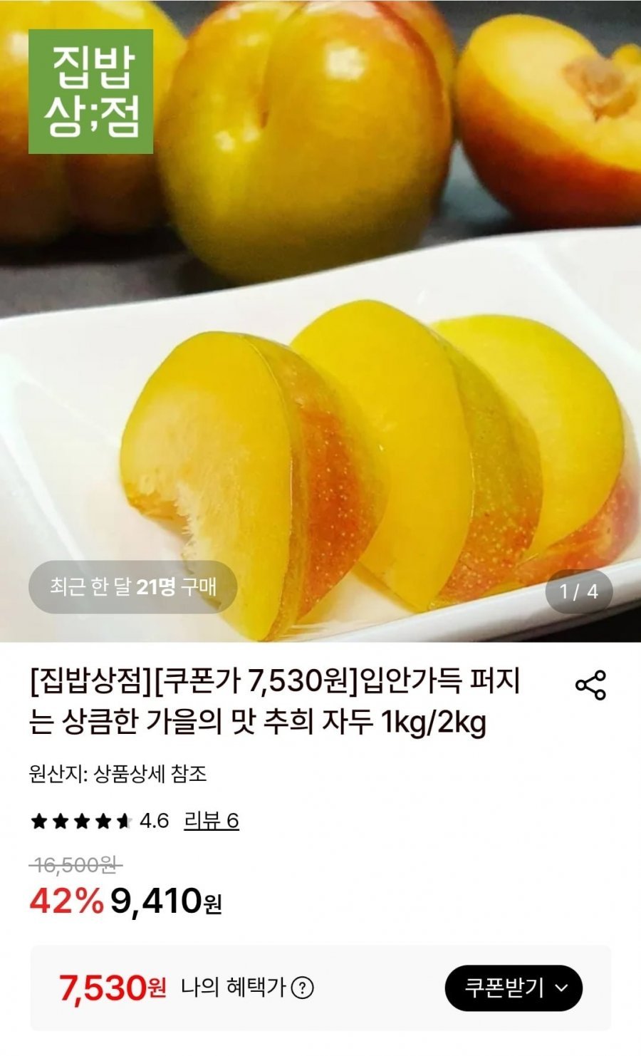 추희 자두 2kg