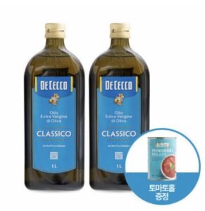 데체코 엑스트라버진 올리브 오일 1L 2병 + 증정 줄리에토 토마토홀 400g