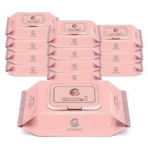 앙블랑 세이프 인디핑크 유아물티슈 휴대캡형 (63g x 20매 x 12개)