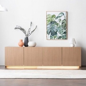 삼익가구 라까사 LED 높은 TV 거실장 방문설치 (오크 x 1820mm)