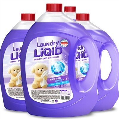 리퀴드 고농축 라벤더 세탁세제, 2.5l, 4개