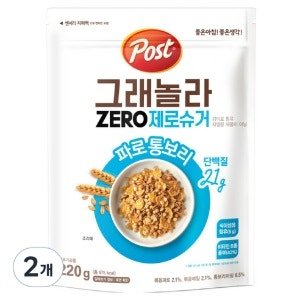포스트 그래놀라 제로슈거 파로 통보리, 220g (2개)
