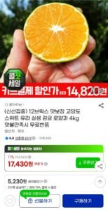 12브릭스 고당도 스위트 유라 실생 감귤 로얄과 4kg