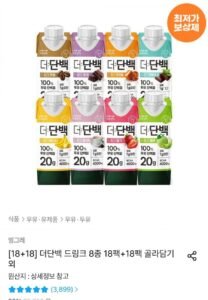 빙그레 더단백 드링크 250ml 36팩 골라담기