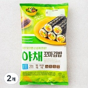 풀무원 꼬마 야채김밥 세트, 124g (2개)
