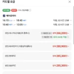 10.15~10.18 청주ᅳ도쿄 직항왕복(위탁수하물X) (266,000~ / 배송비 무료)