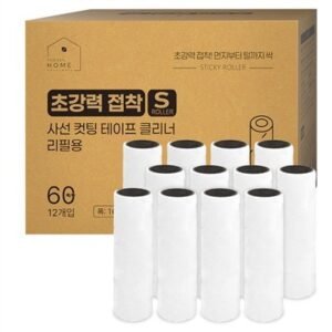 바이퀸 테이프 클리너 돌돌이, 리필만 12개, 1세트