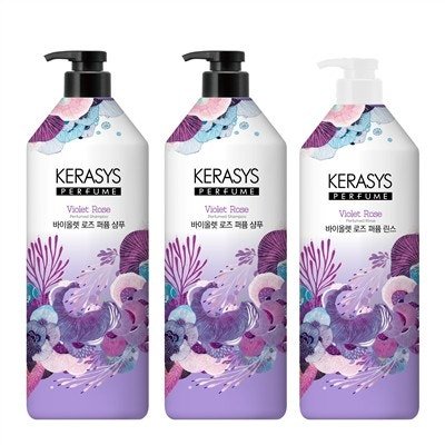 케라시스 퍼퓸 바이올렛 로즈 샴푸, 1l, 2개 + 린스, 1l, 1개