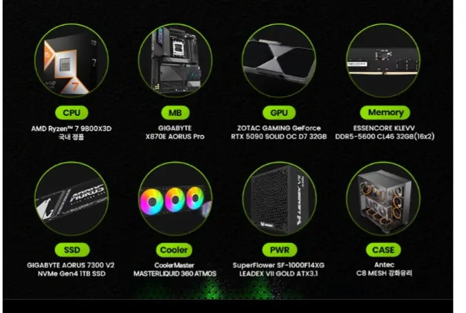 9800X3D RTX5090 완본체