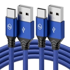 신지모루 USB-C 타입 더치 패브릭 케이블 (1m x 블루 x 2개)
