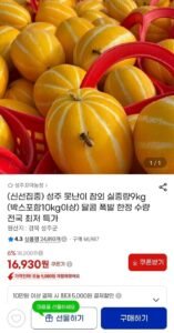 못난이 참외 실중량9kg