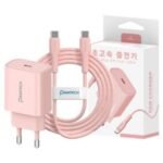 팬택 25W 1포트 파스텔 초고속충전기+ 45W 2m C to C 케이블 세트 (핑크 x 1세트)