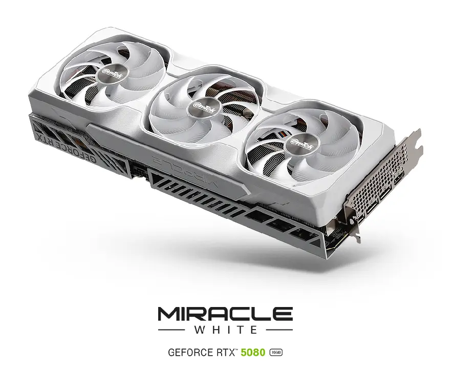 이엠텍 RTX 5080 MIRACLE WHITE D7 16GB