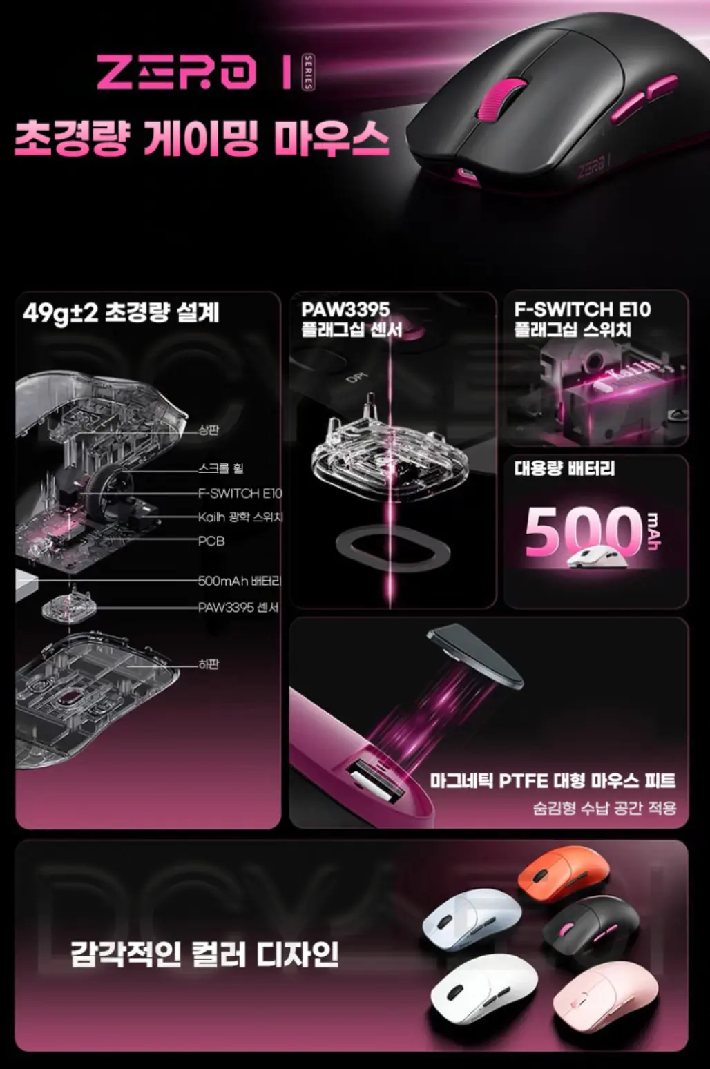 XINMENG ZERO 1 Ultra 8K 초경량 무선 게이밍 마우스