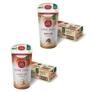 마이카페라떼 원데이 로어슈거 클래식라떼 210ml 10p + 헤이즐넛라떼 210ml 10p (4.2L x 1세트)