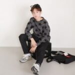 나나주니 남아용 데미지 긴팔 티셔츠 + 배기 청바지 세트 (그레이 x 13호)