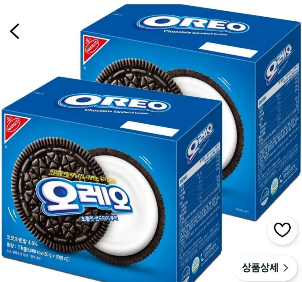 오레오 화이트 크림 1kg X 2개_쿠팡와우 가격
