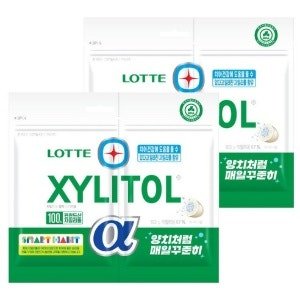 롯데자일리톨 알파 오리지날 껌 리필, 102g (2개)