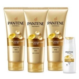 팬틴 케라틴 극손상케어 트리트먼트 220ml 3p + 샴푸 90ml 세트 (1개)