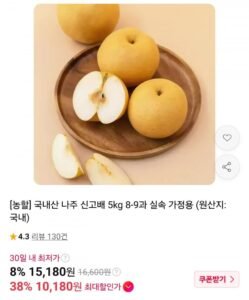 국내산 나주 신고배 5kg 8~9과 가정용