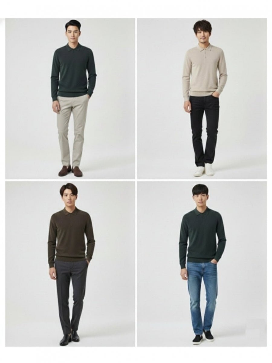 에디션 F/W 프리미엄 캐시미어 블렌디드 카라 니트
