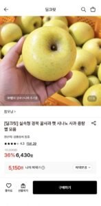 경북 꿀사과 햇 시나노 사과 1kg 6-8과 소과
