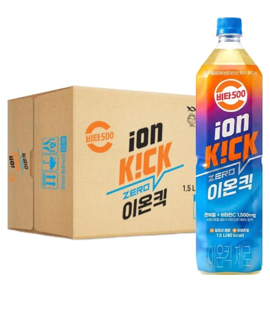 [역대가] 비타500 이온킥 제로 음료, 1.5L, 12개