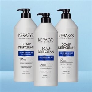 케라시스 두피 비듬케어 딥클린 쿨링 단백질 샴푸, 980ml, 3개