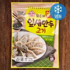 오뚜기 실쏙 얇은피 잎새만두 고기 (냉동), 1.5kg (1개)