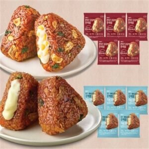 애슐리 주먹밥 2종, 콘치즈 닭갈비 + 치즈 케이준치킨, 100g, 10개, 1세트