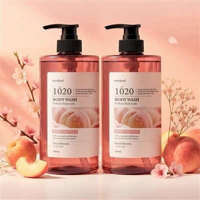 메르헨트 퍼퓸 대용량 바디워시, 피치블라썸, 1l, 2개