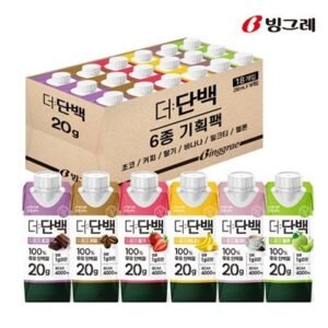 빙그레 더단백 250ml 6종 혼합 18개 단백질 음료