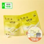 스웨이 식기세척기 타블렛 세제 베이킹소다X구연산 8g 55입 2개 +액체 캡슐 6입+보관함 증정