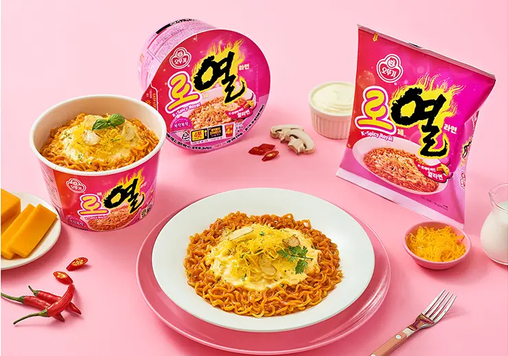 오뚜기 로제열라면 2팩+열라면 2팩 (총18개입)