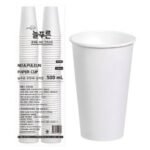늘푸른 무인쇄 종이컵 500ml (100개입 x 1개) 1개입당 70원