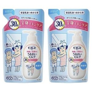 비오레 U 모이스처라이징 밀크 리필용 (250ml x 2개)