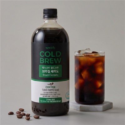 웨이크비 콜드브루 원액 브라질 세하도, 1l, 1병