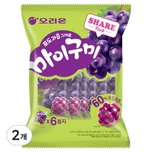 마이구미 오리온 젤리 포도 6개입, 259.2g (259.2g x 2개)