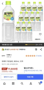 토레타 이온음료, 900ml, 12개