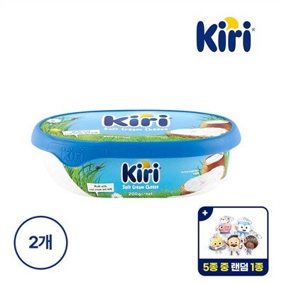 끼리 크림치즈 스프레드 베이글 발라먹는치즈 플레인, 200g, 2개