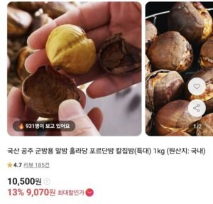 국산 공주 칼집밤 특대 1kg