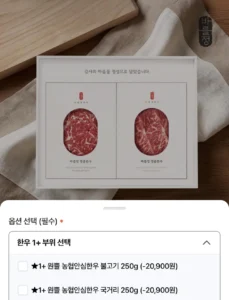 1+ 농협안심한우 불고기용 250g