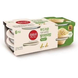 햇반 발아현미밥, 130g (6개)